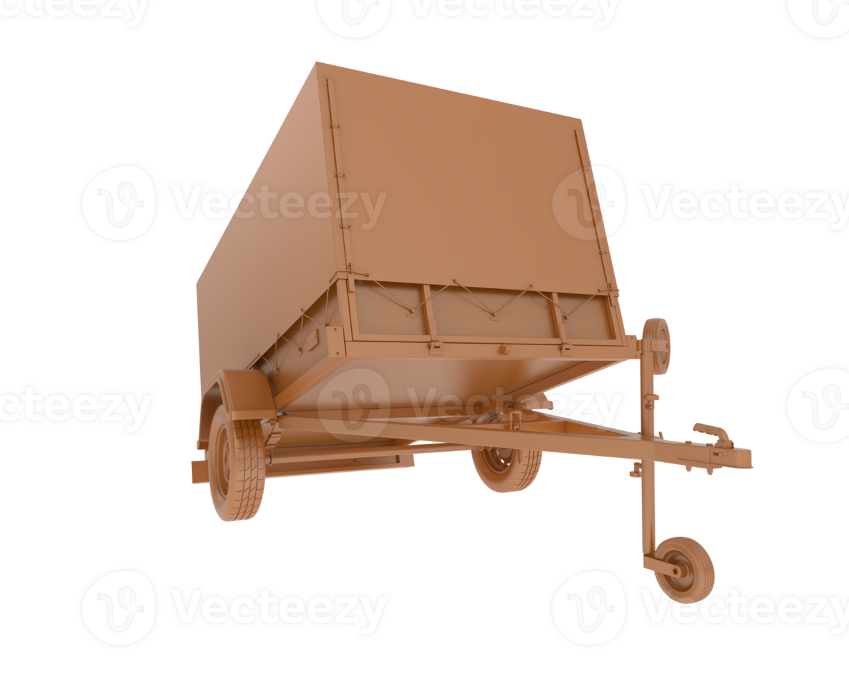 Trailer isolated on background. 3d rendering - illustration png