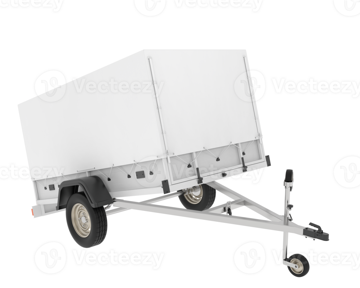 Trailer isolated on background. 3d rendering - illustration png