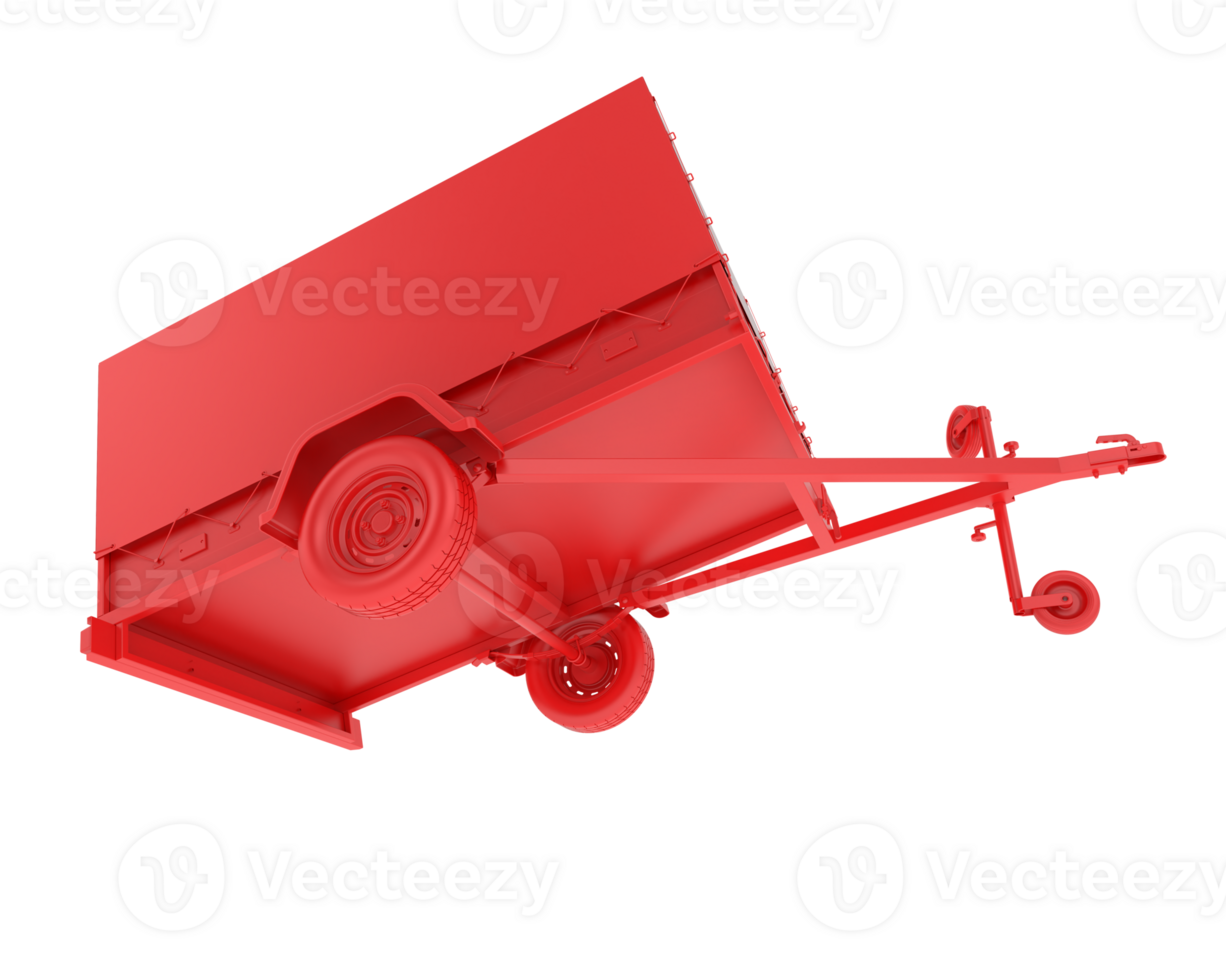 Trailer isolated on background. 3d rendering - illustration png