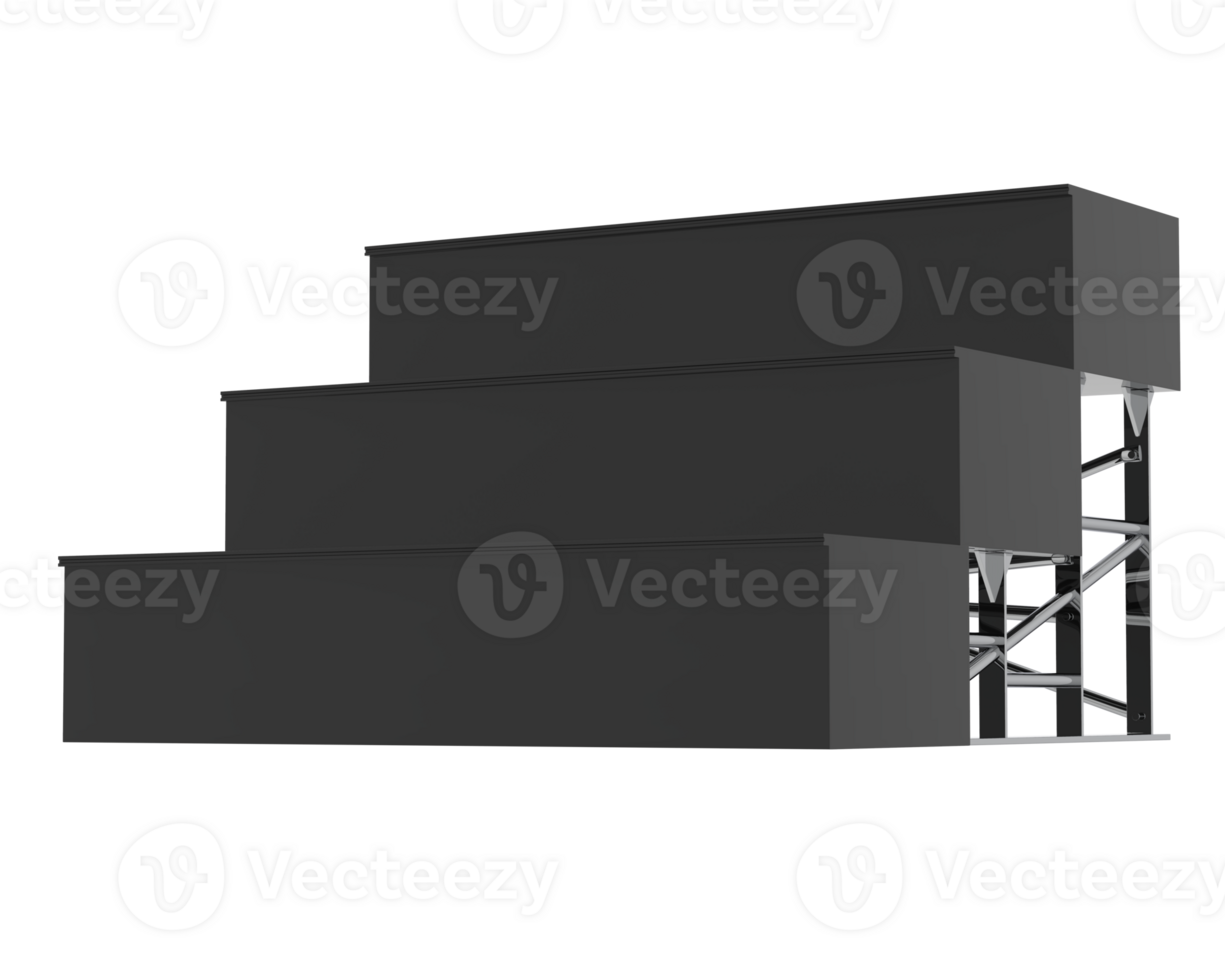 POS store steps isolated on background. 3d rendering - illustration png