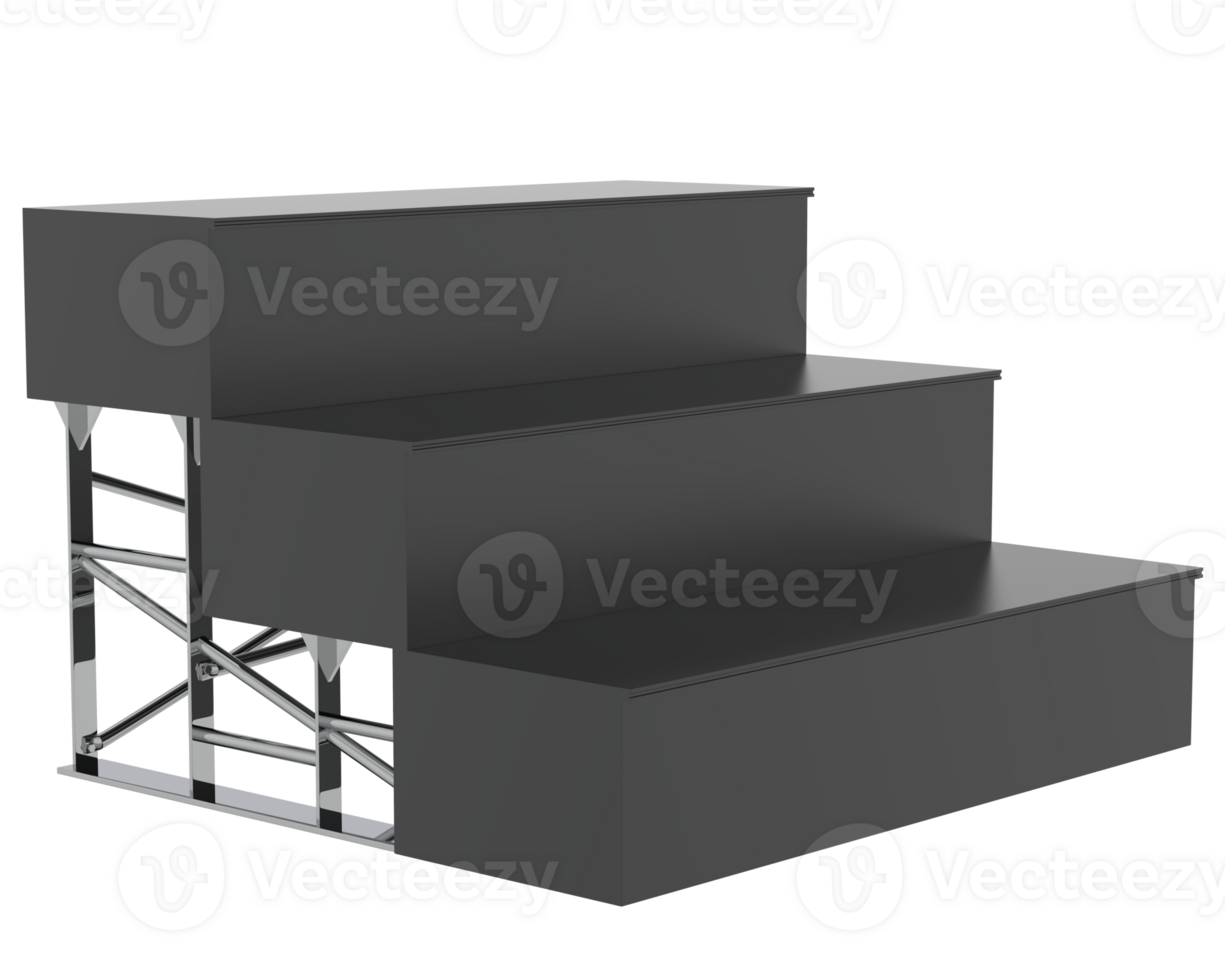 POS store steps isolated on background. 3d rendering - illustration png