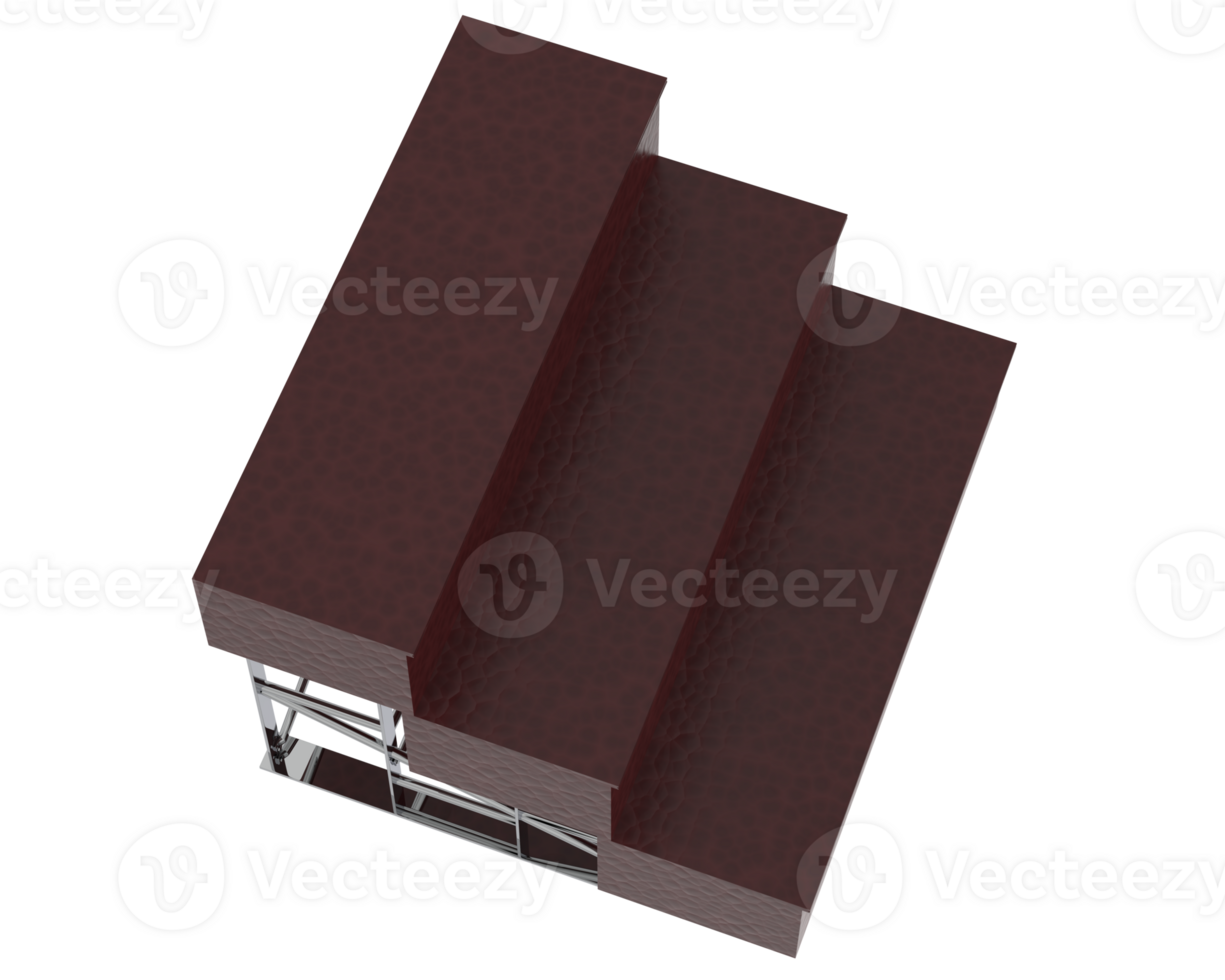 POS store steps isolated on background. 3d rendering - illustration png