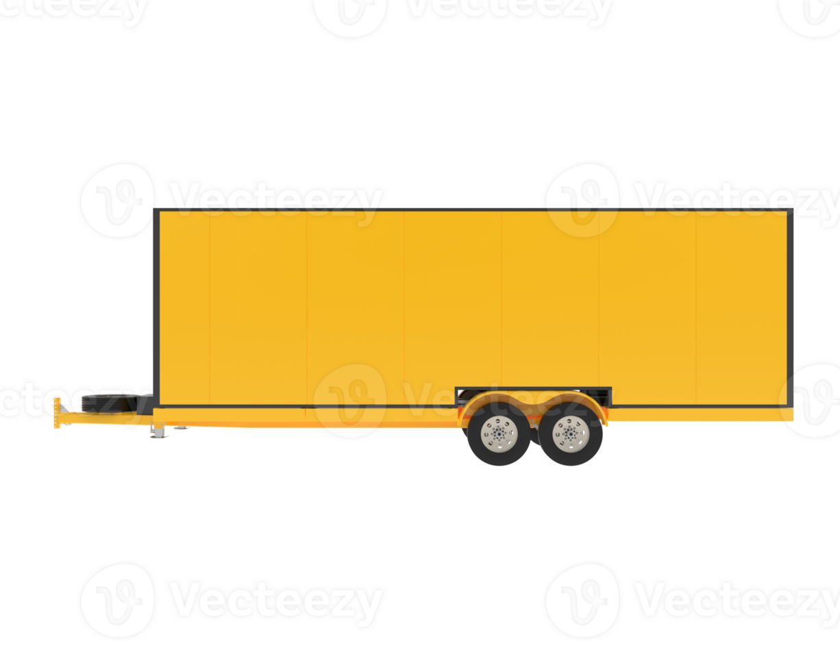 Car trailer isolated on background. 3d rendering - illustration png