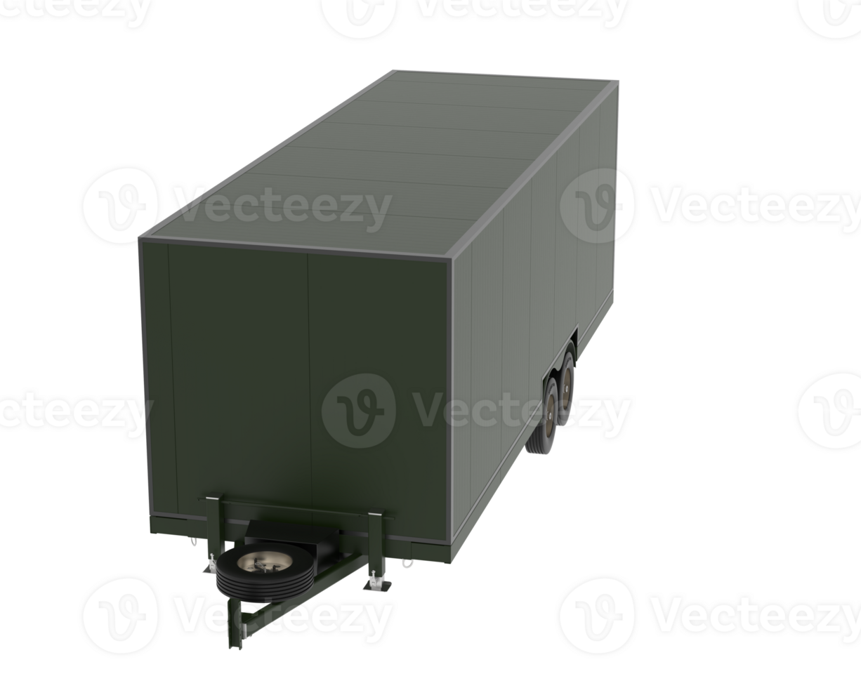 Car trailer isolated on background. 3d rendering - illustration png