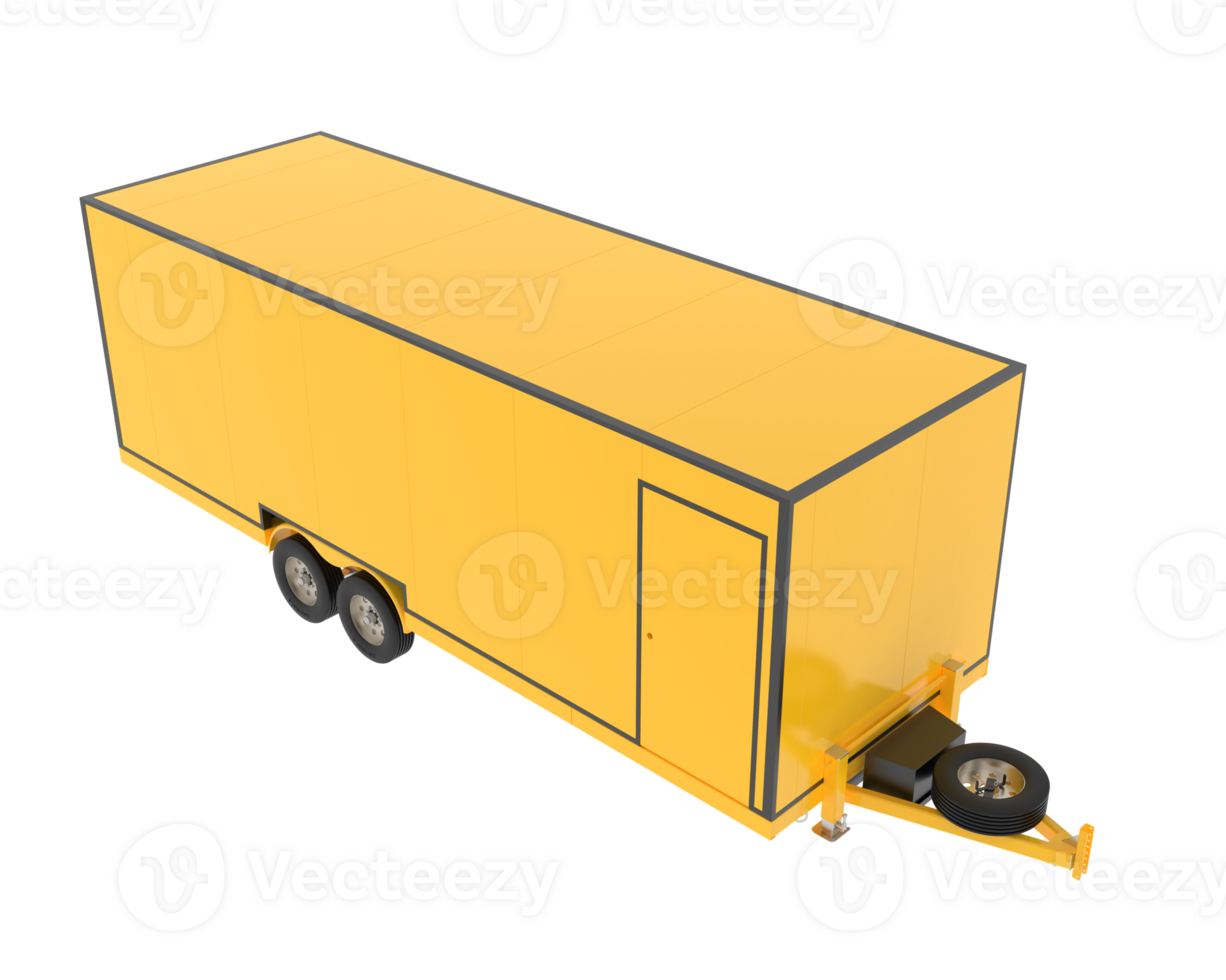 Car trailer isolated on background. 3d rendering - illustration png