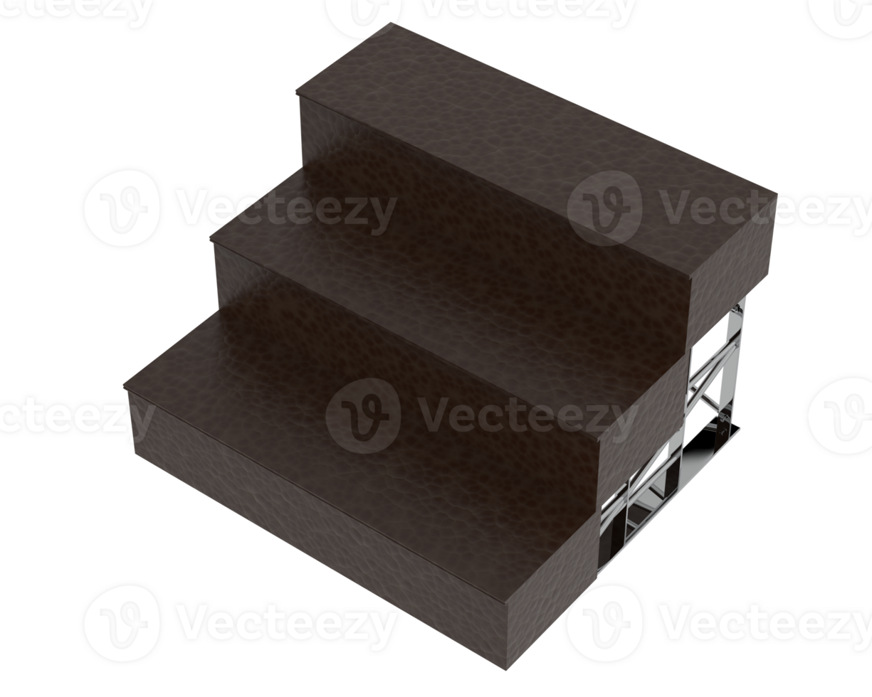 POS store steps isolated on background. 3d rendering - illustration png