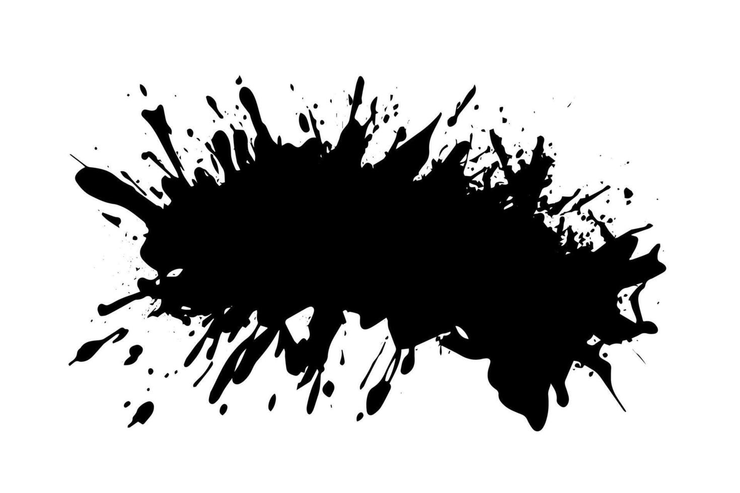 Black Ink Brushstrokes and Grunge Texture . Grunge, smudge Brush and Stroke. vector
