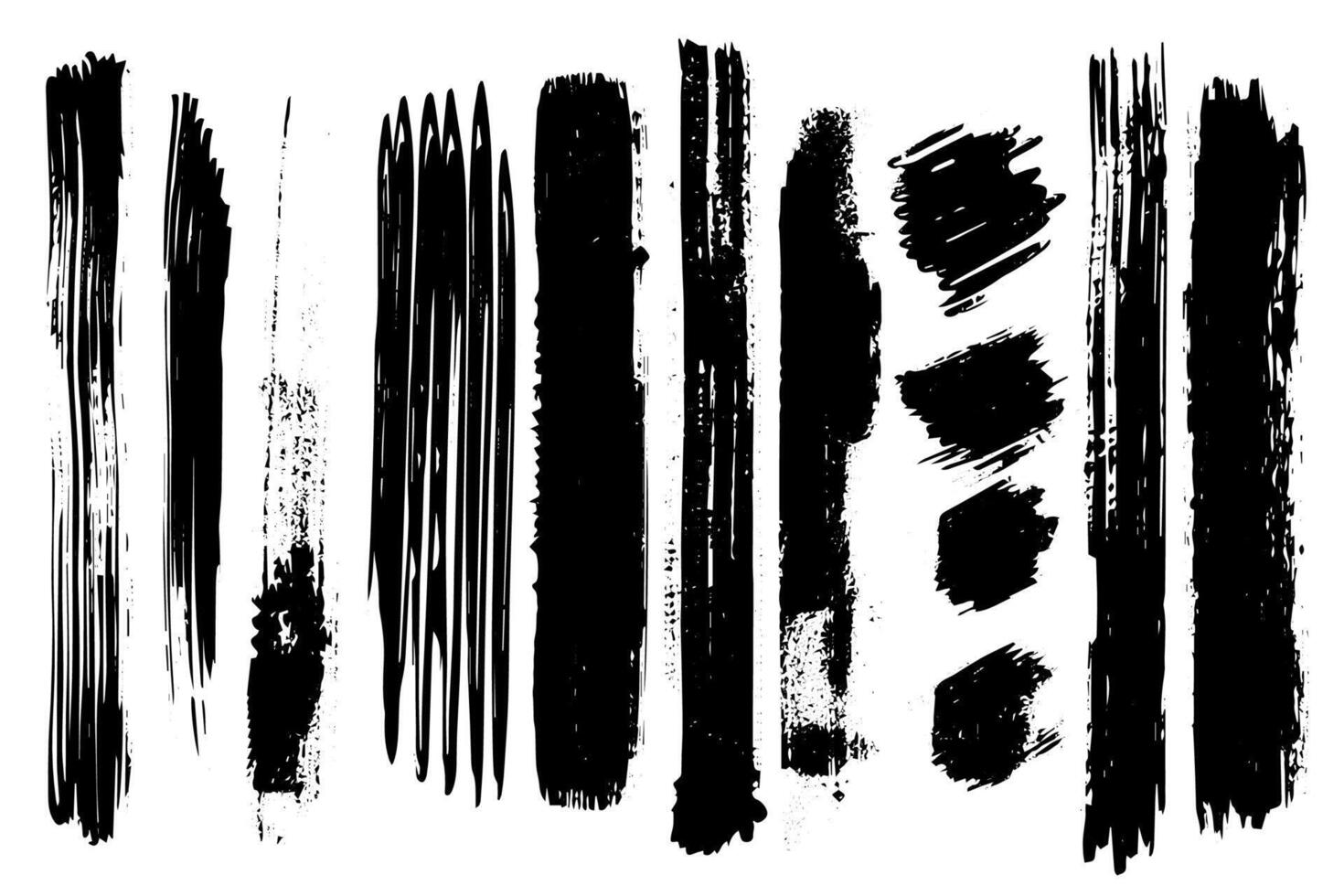 Ink Stroke and Brush Line Paint Dynamic Shapes for Creative Designs. vector