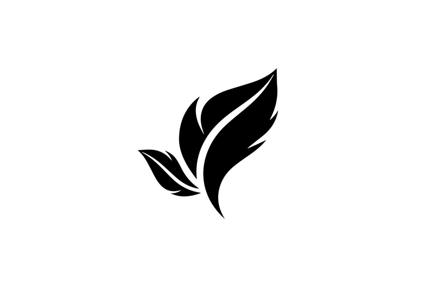 Hand-Drawn Leaf Illustration Various Tree Leaves Icon Logotype Design. vector