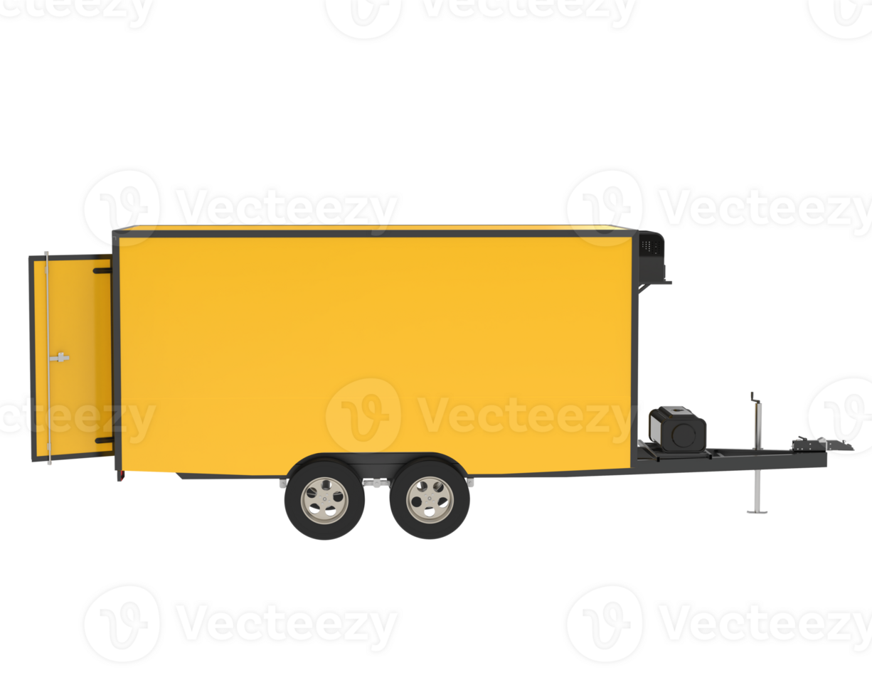 Car trailer isolated on background. 3d rendering - illustration png