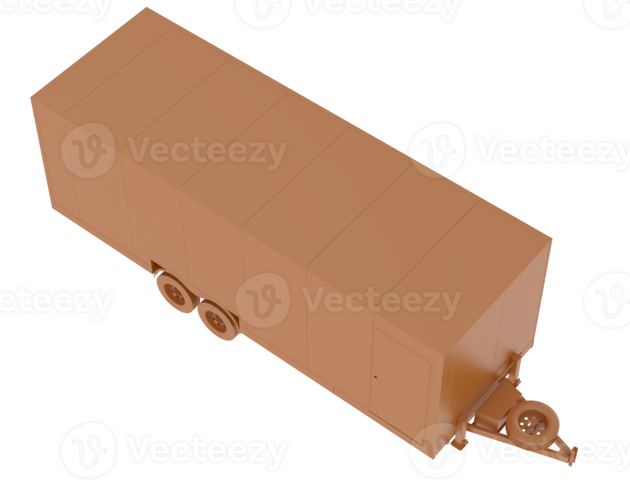 Car trailer isolated on background. 3d rendering - illustration png