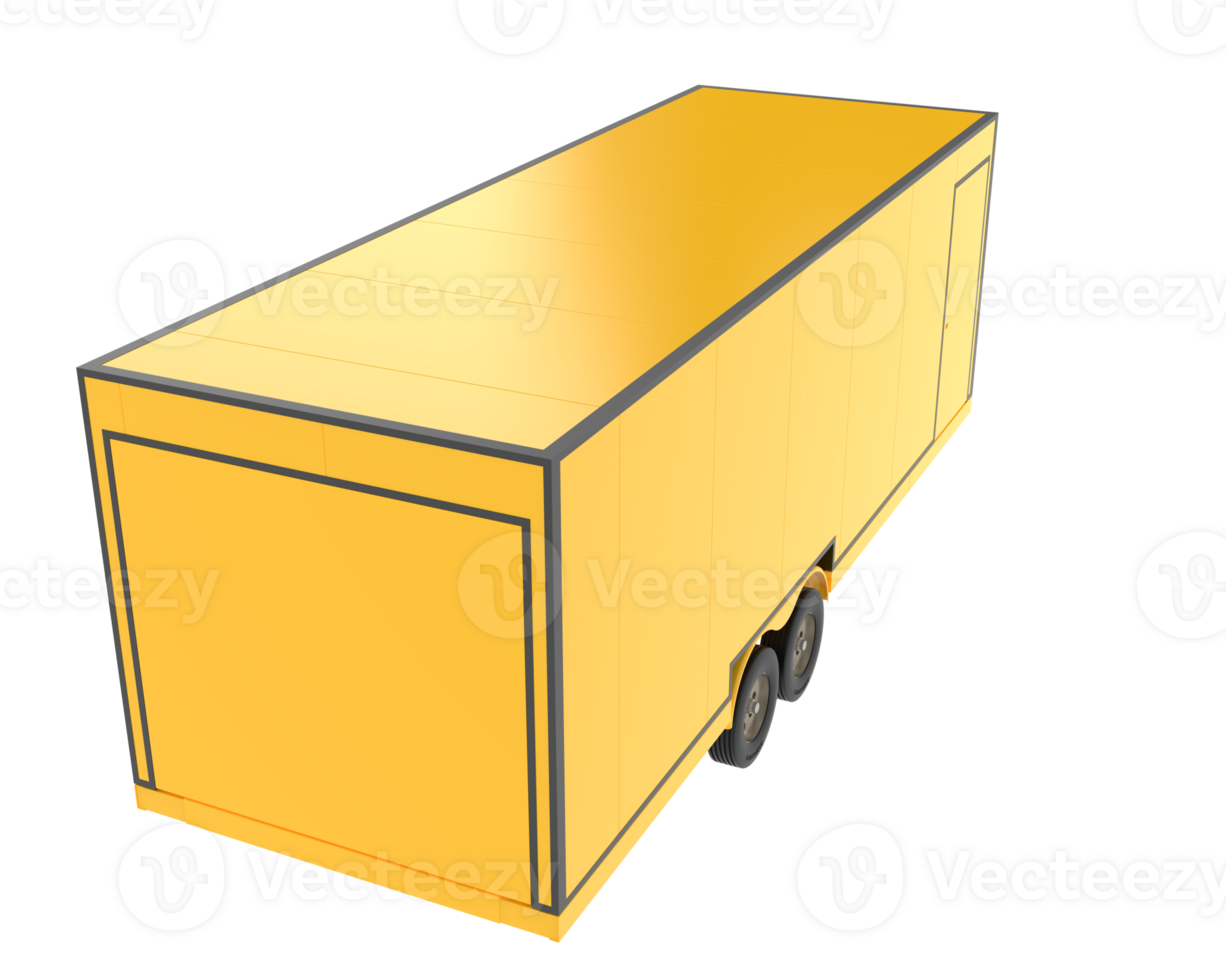 Car trailer isolated on background. 3d rendering - illustration png