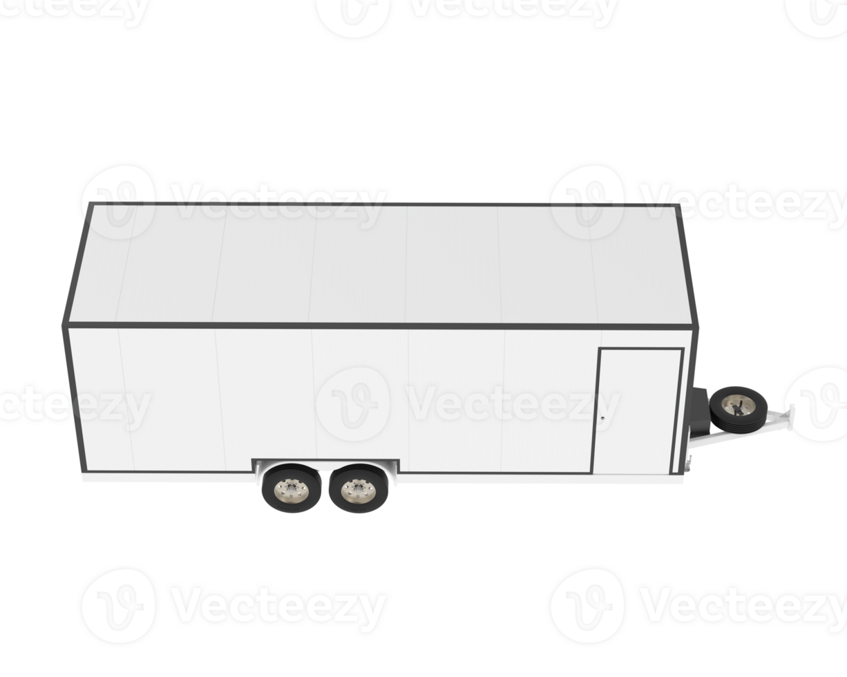 Car trailer isolated on background. 3d rendering - illustration png