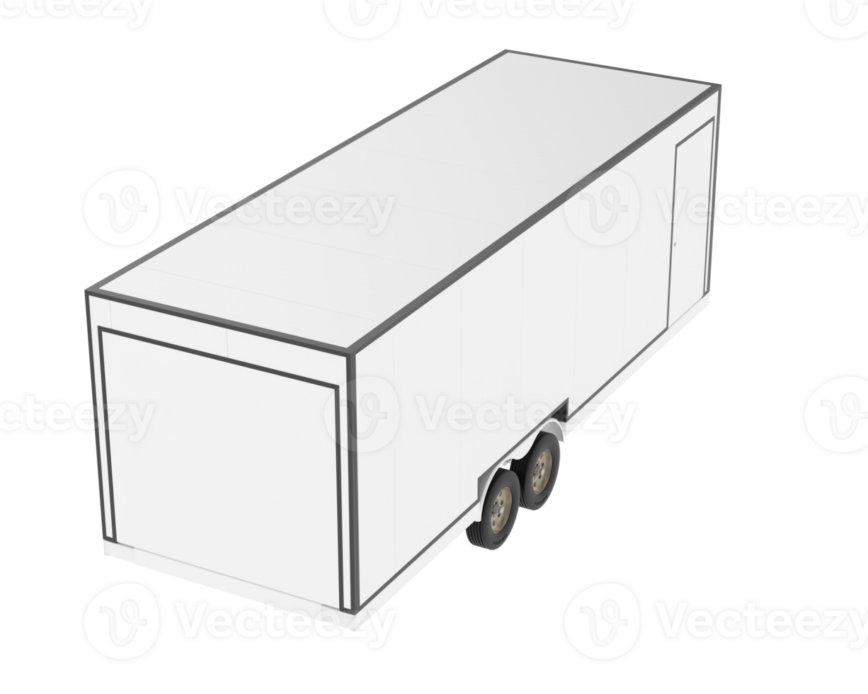 Car trailer isolated on background. 3d rendering - illustration png