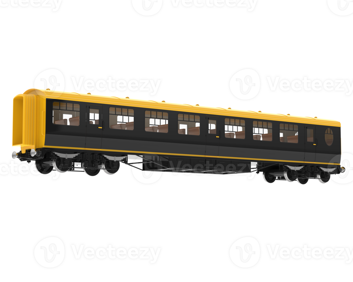 Train wagon isolated on background. 3d rendering - illustration png