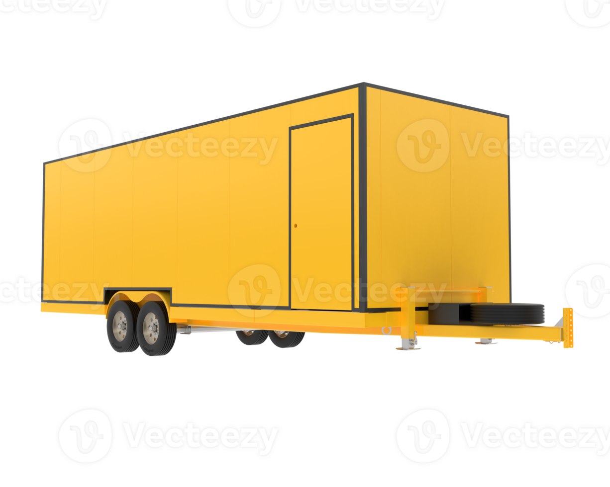 Car trailer isolated on background. 3d rendering - illustration png