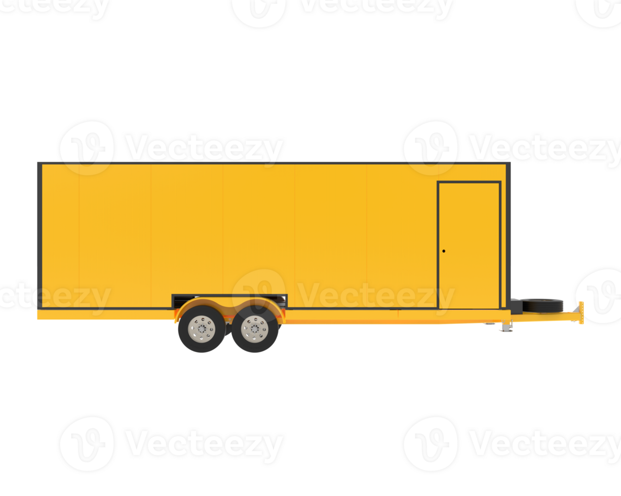 Car trailer isolated on background. 3d rendering - illustration png