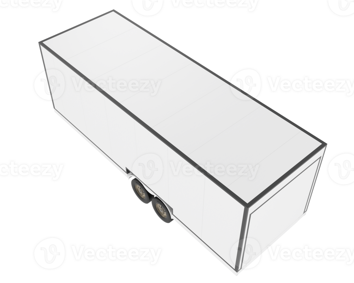Car trailer isolated on background. 3d rendering - illustration png