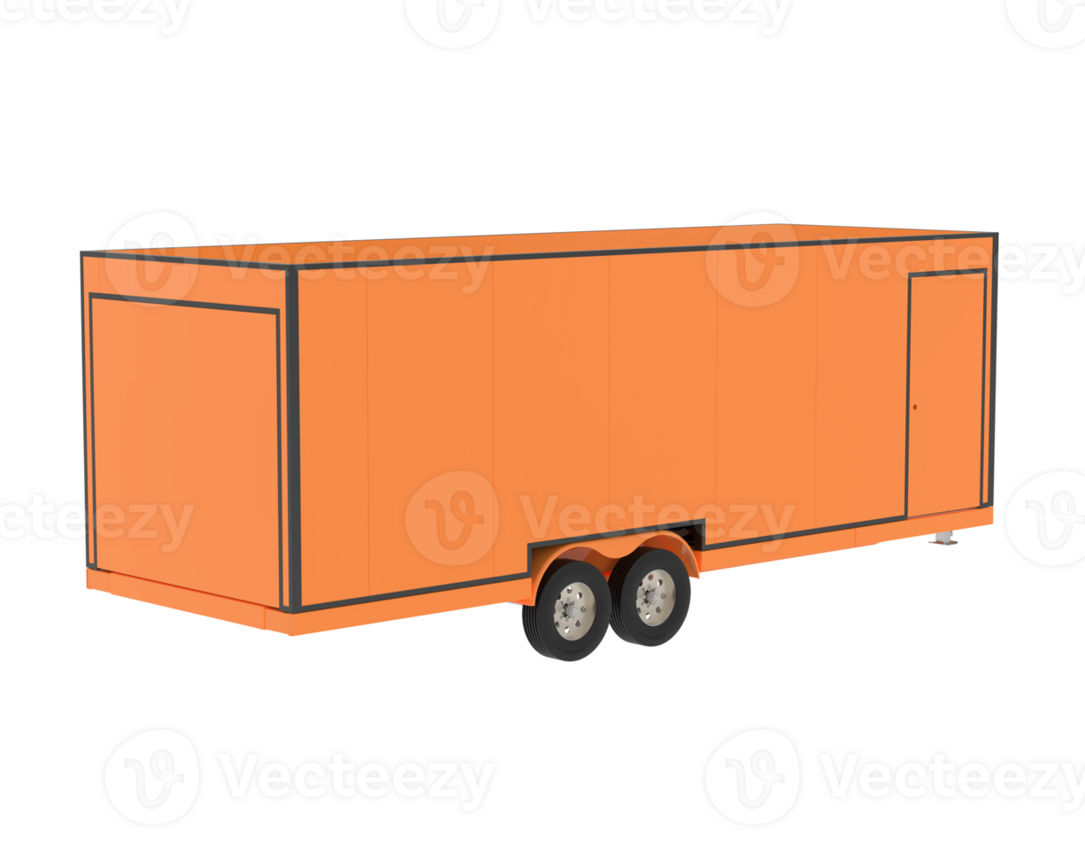 Car trailer isolated on background. 3d rendering - illustration png