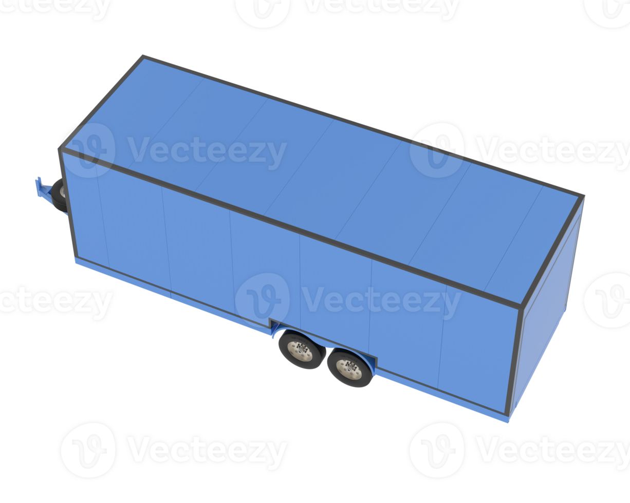 Car trailer isolated on background. 3d rendering - illustration png