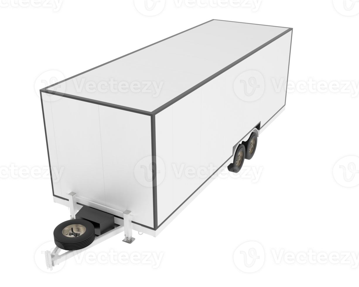Car trailer isolated on background. 3d rendering - illustration png