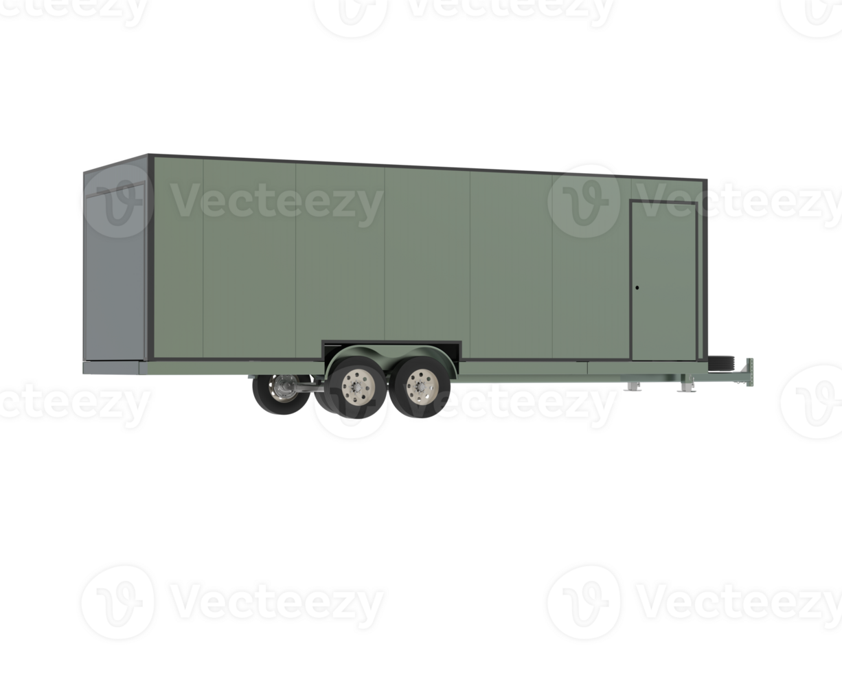 Car trailer isolated on background. 3d rendering - illustration png