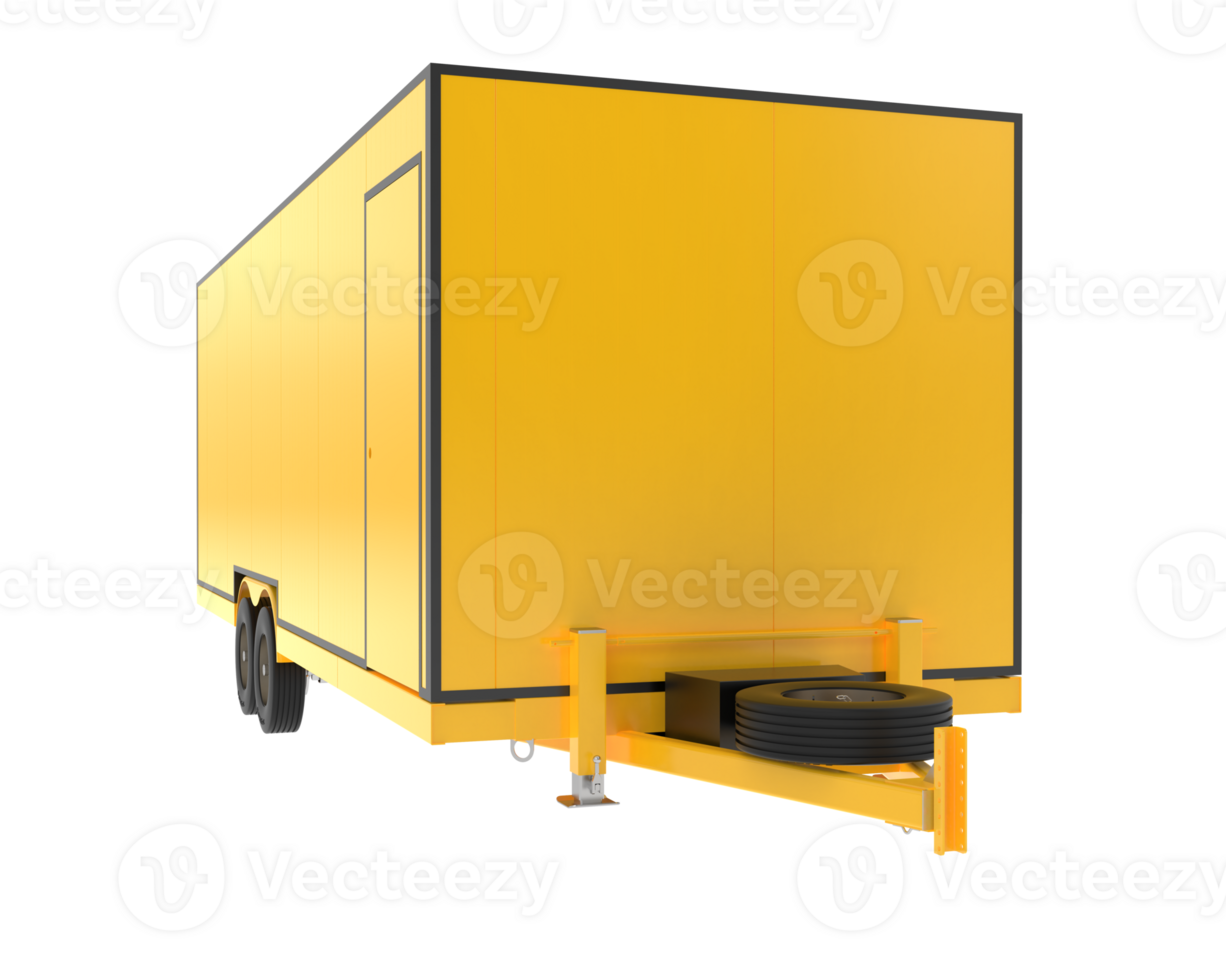 Car trailer isolated on background. 3d rendering - illustration png