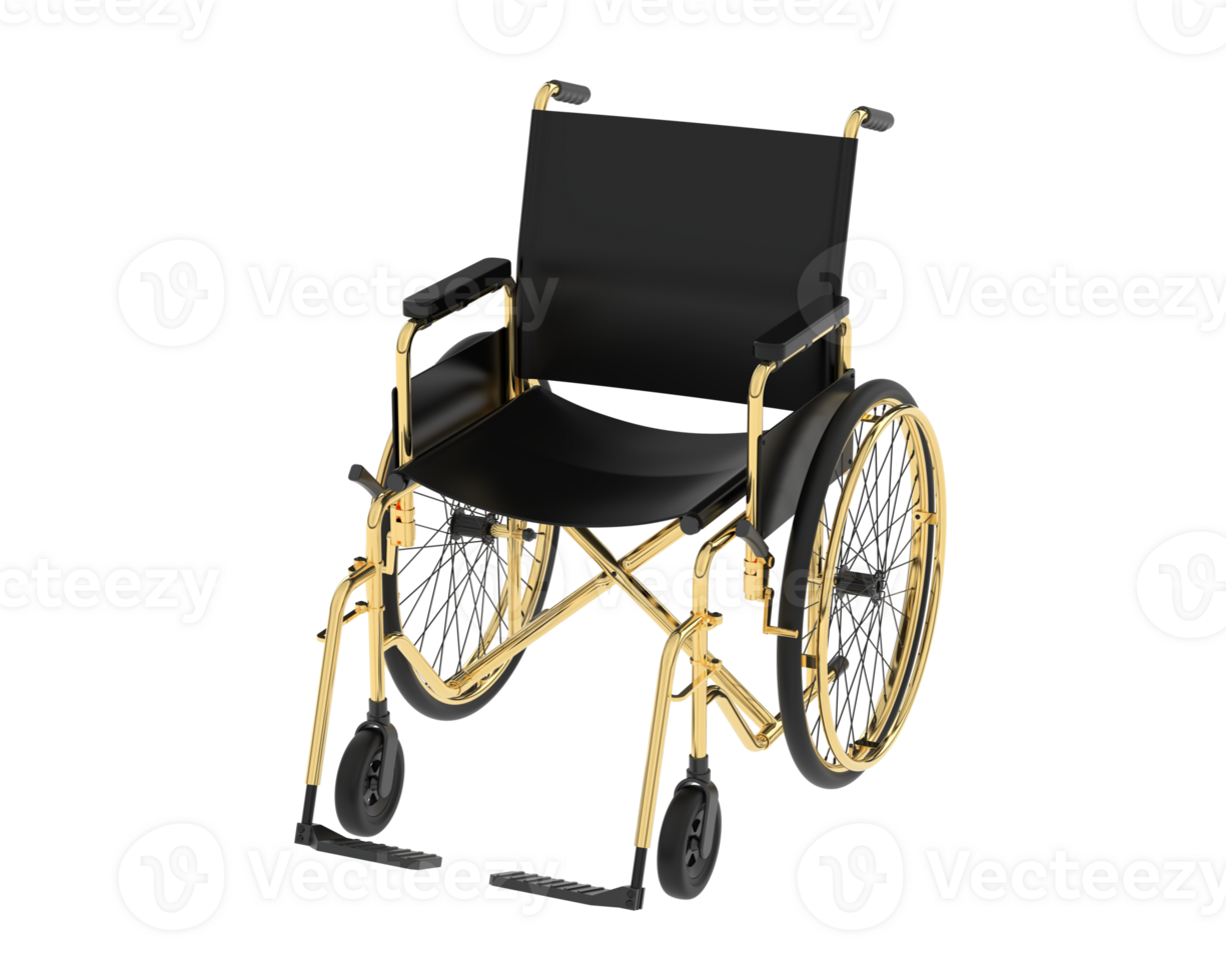 Wheelchair isolated on background. 3d rendering - illustration png