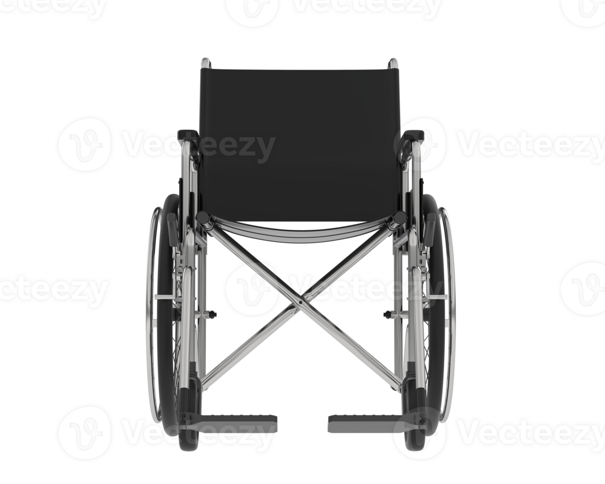Wheelchair isolated on background. 3d rendering - illustration png