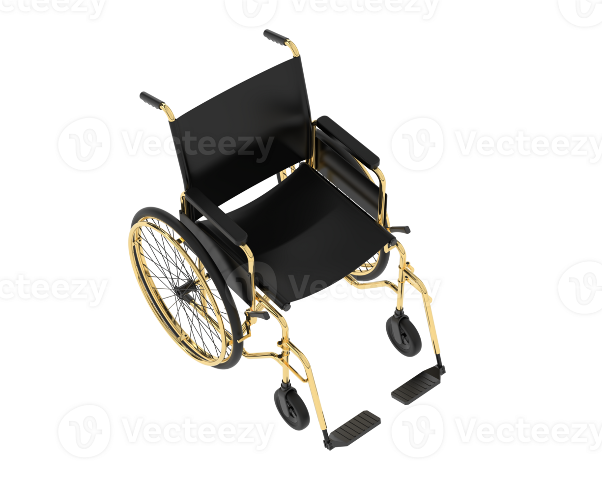 Wheelchair isolated on background. 3d rendering - illustration png