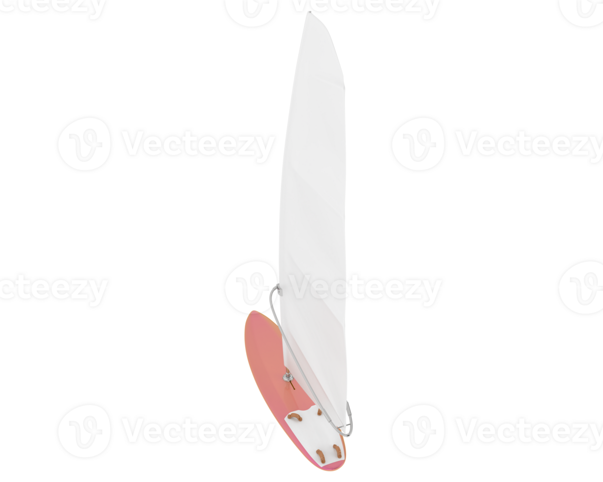 Windsurfing board isolated on background. 3d rendering - illustration png