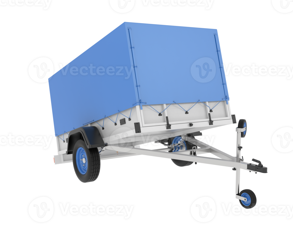 Trailer isolated on background. 3d rendering - illustration png