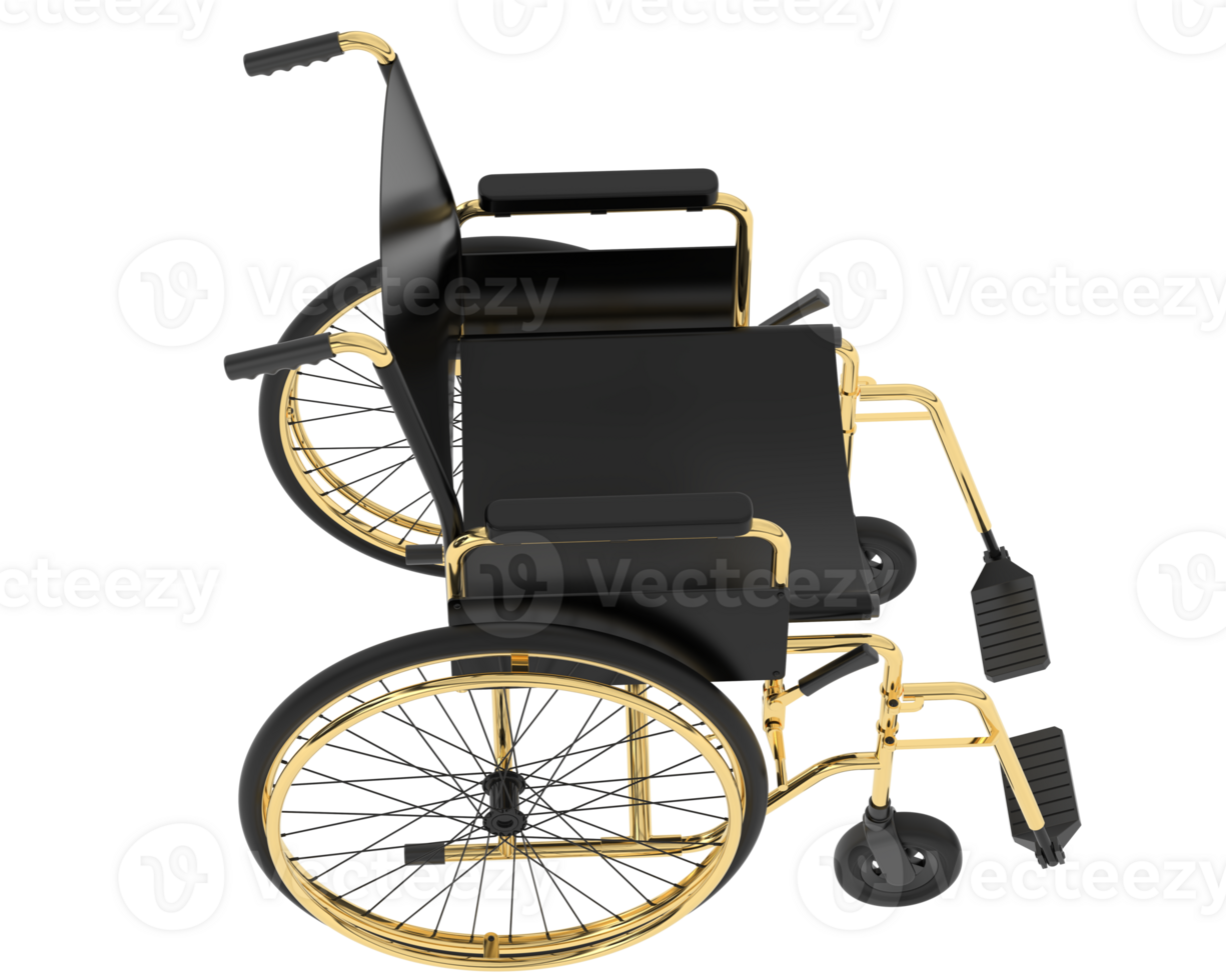Wheelchair isolated on background. 3d rendering - illustration png