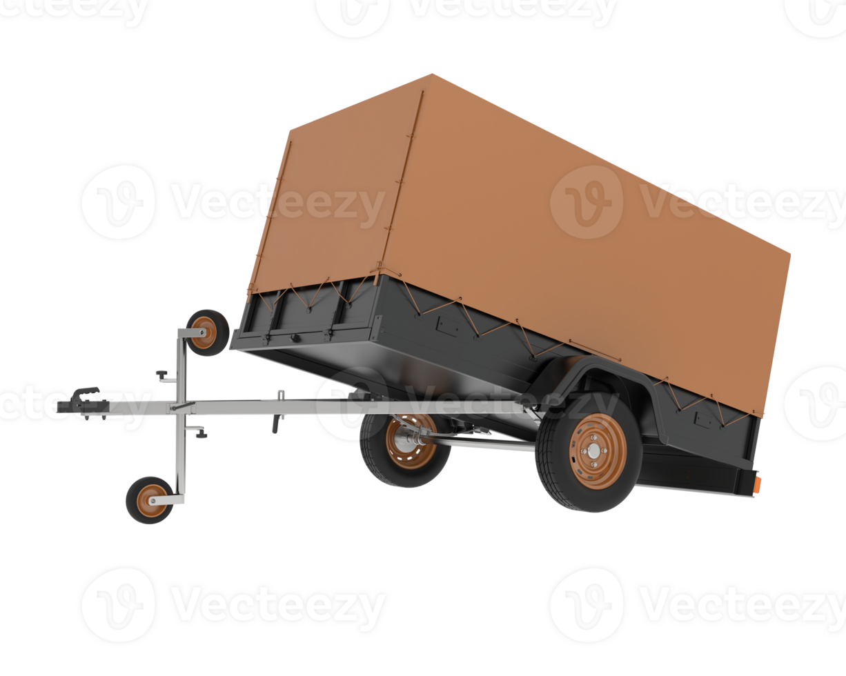 Trailer isolated on background. 3d rendering - illustration png