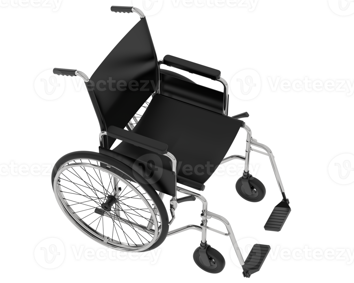 Wheelchair isolated on background. 3d rendering - illustration png