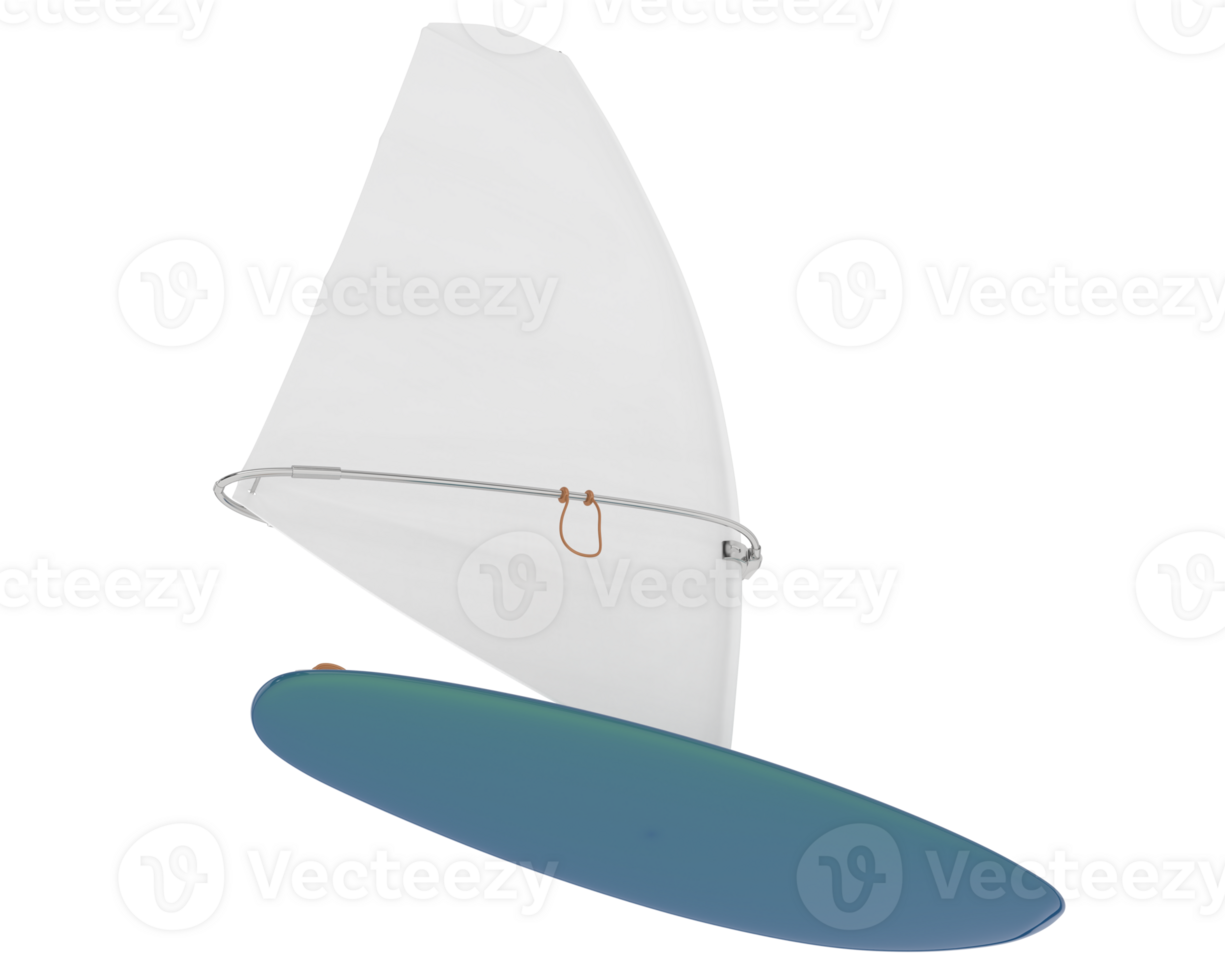 Windsurfing board isolated on background. 3d rendering - illustration png