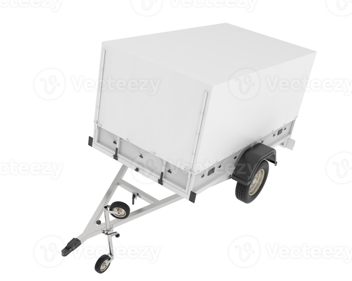 Trailer isolated on background. 3d rendering - illustration png