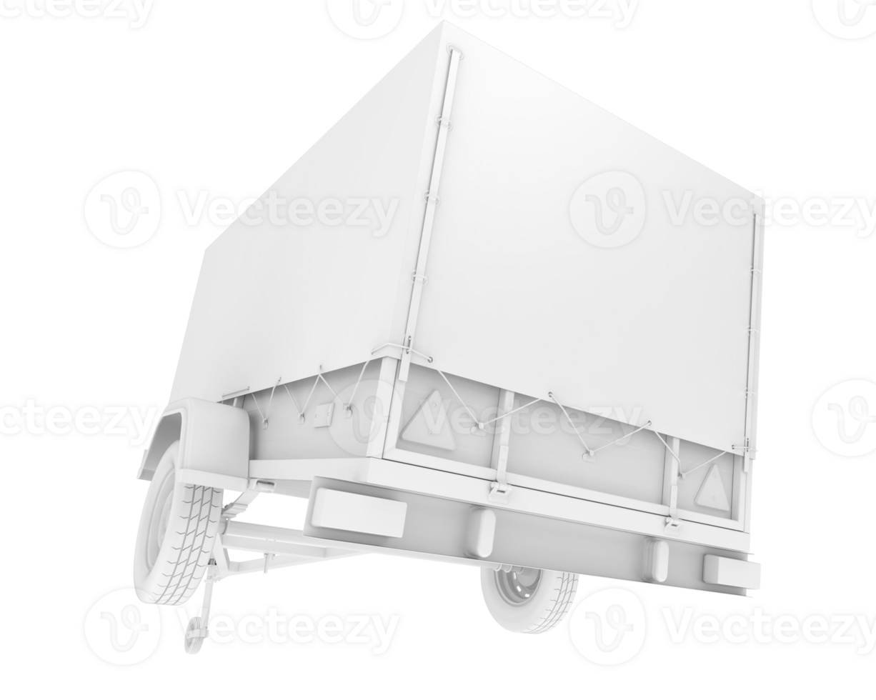 Trailer isolated on background. 3d rendering - illustration png