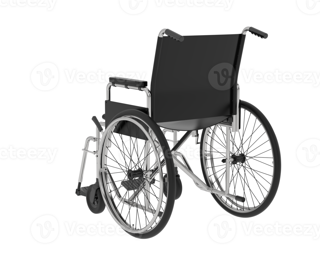 Wheelchair isolated on background. 3d rendering - illustration png