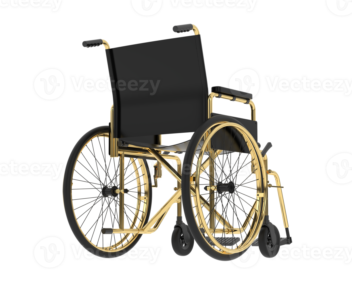Wheelchair isolated on background. 3d rendering - illustration png