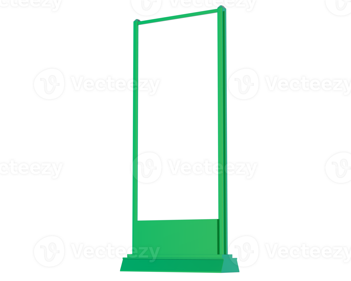 Led single sign isolated on background. 3d rendering - illustration png
