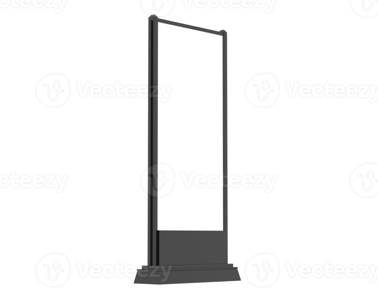 Led single sign isolated on background. 3d rendering - illustration png