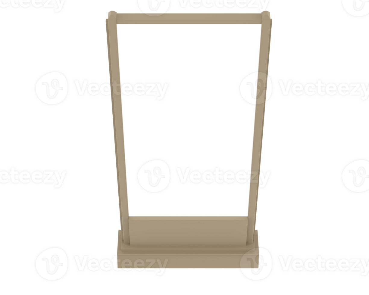 Led single sign isolated on background. 3d rendering - illustration png