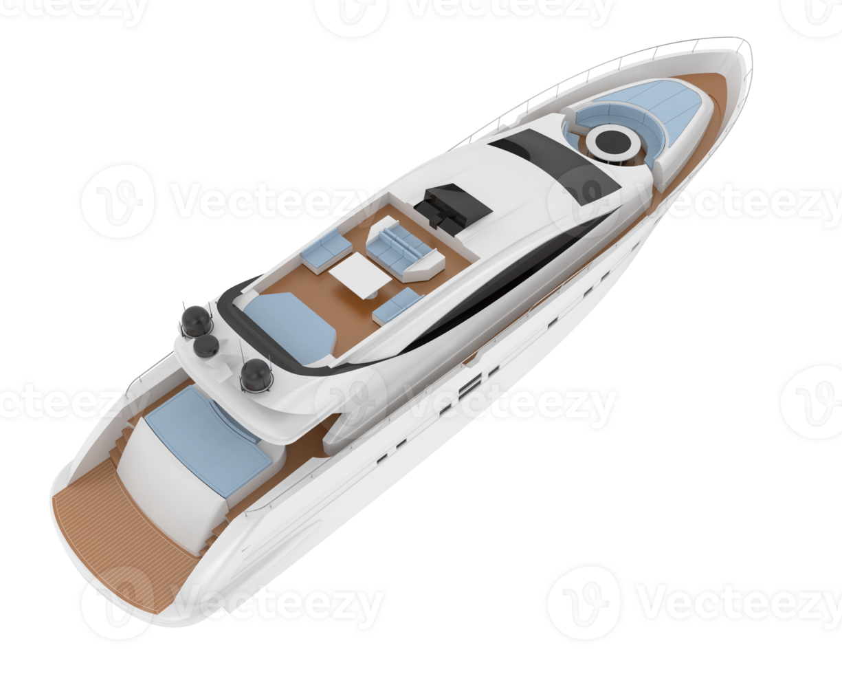 Super yacht isolated on background. 3d rendering - illustration png