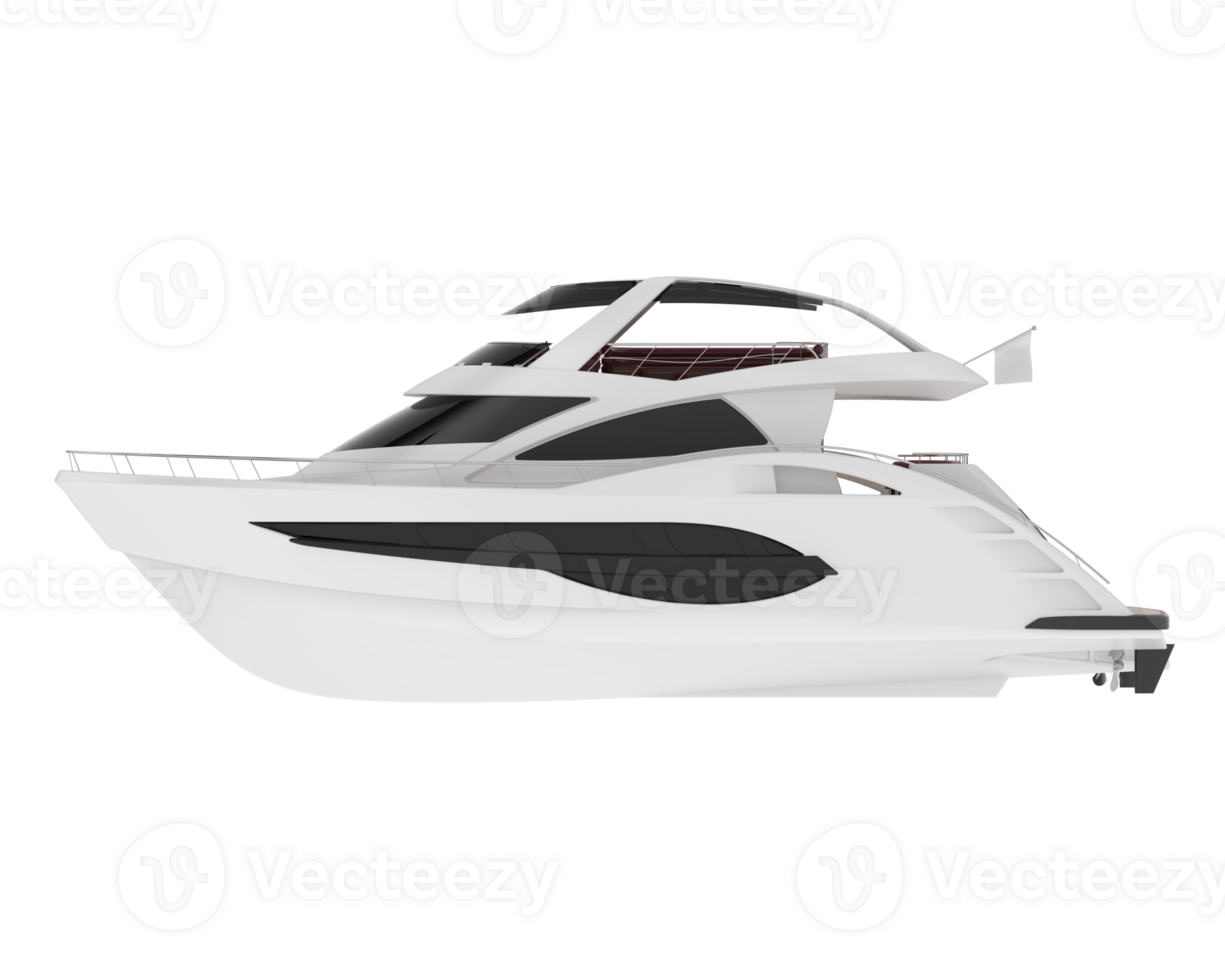 Super yacht isolated on background. 3d rendering - illustration png