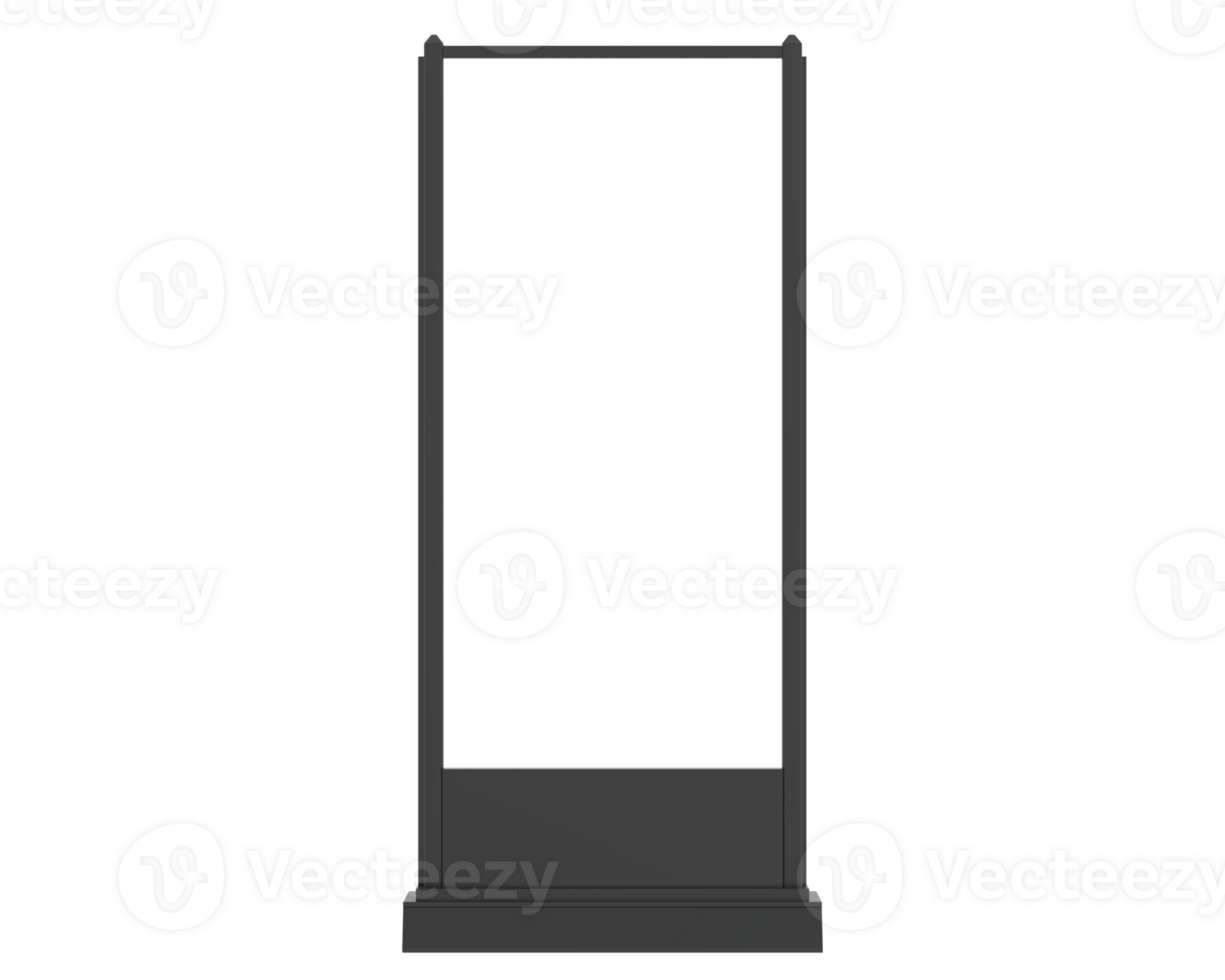 Led single sign isolated on background. 3d rendering - illustration png