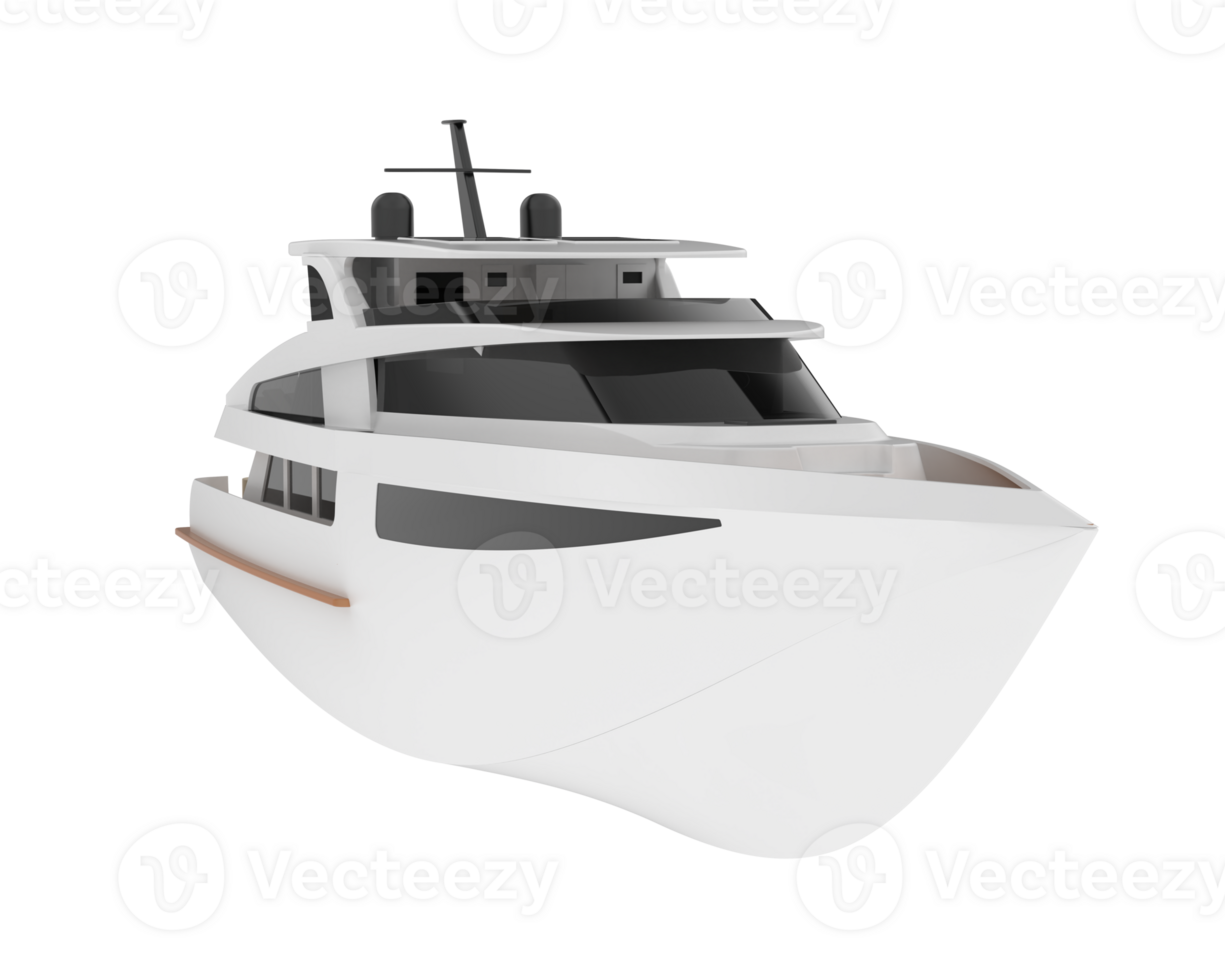 Super yacht isolated on background. 3d rendering - illustration png