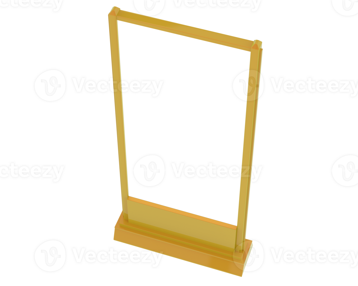 Led single sign isolated on background. 3d rendering - illustration png