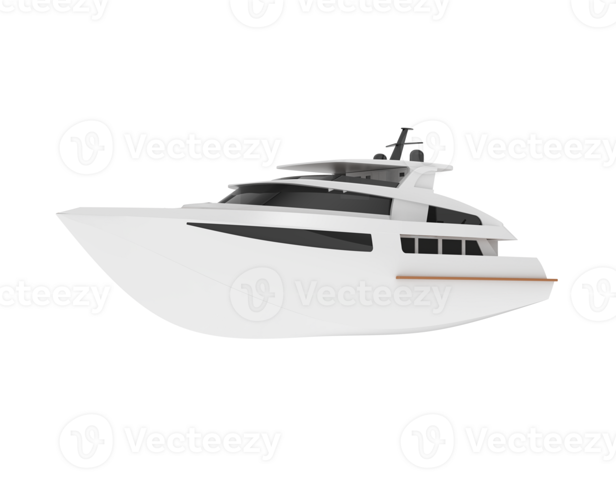 Super yacht isolated on background. 3d rendering - illustration png