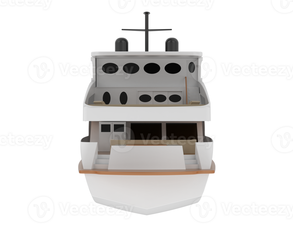 Super yacht isolated on background. 3d rendering - illustration png